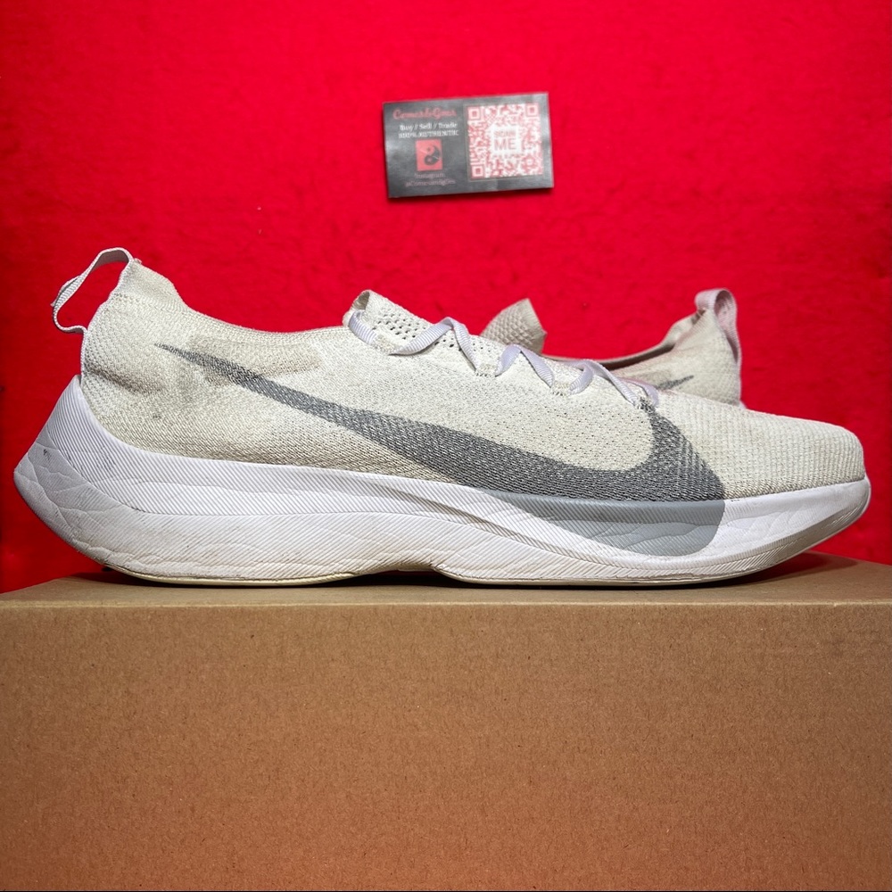Nike Vapor Street Flyknit Shoes Mens 13 M Beig Athletic Running Lace Up Sneaker